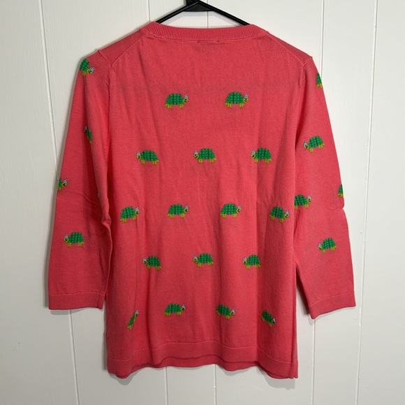 🐢 Talbots Happy Turtle Beaded Novelty Sweater 🐢 - Picture 6 of 9